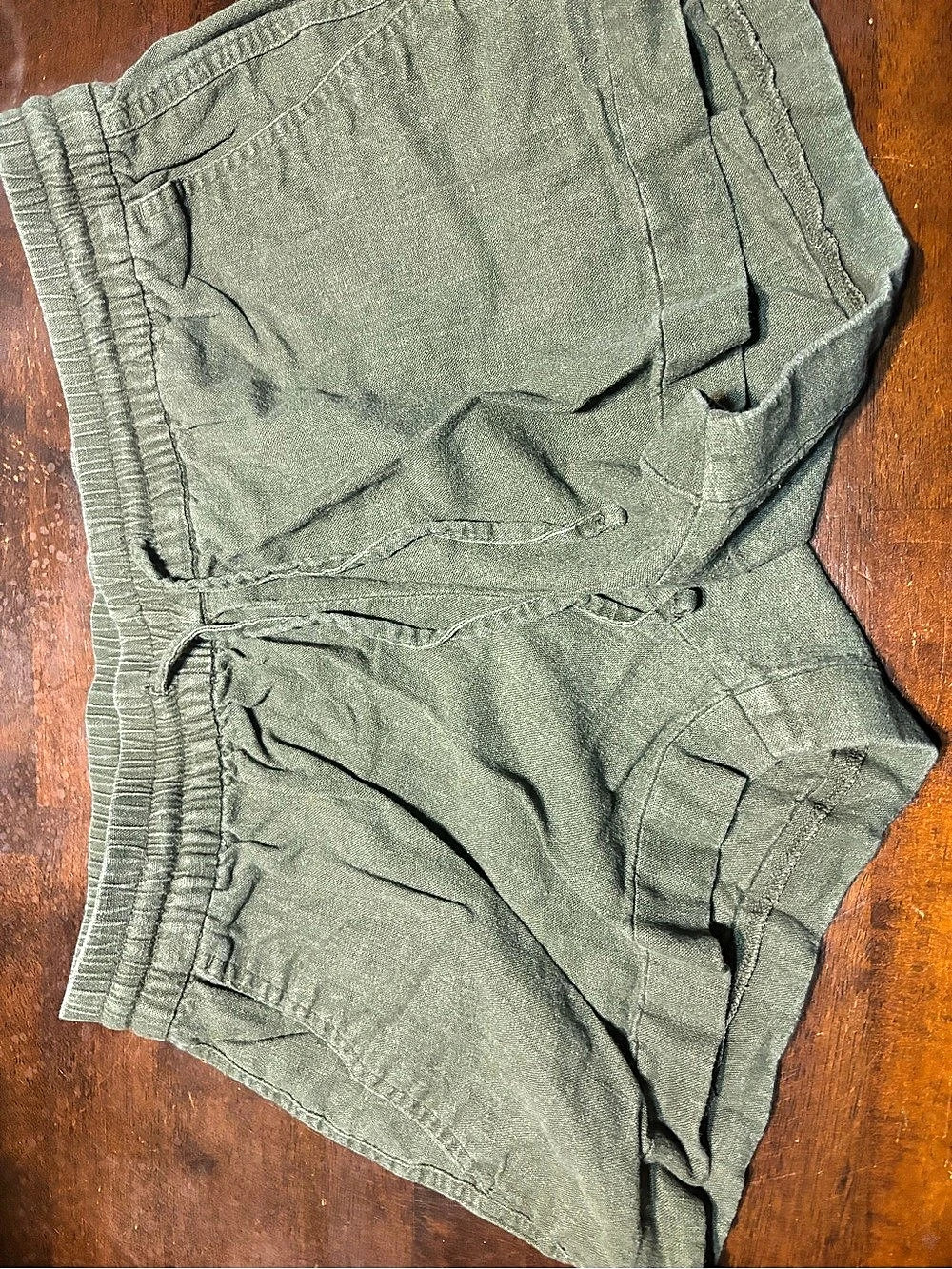 Old Navy High-Waisted Linen-Blend Pull-On Shorts Cargo Shorts Green Small